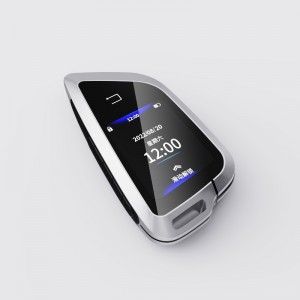 スマートLCDカーキー、キーレスエントリのアップグレード、オートロック&ロック解除リモートカースターター、キーFOB交換防止防止アクセサリー、車両ロゴディスプレイ